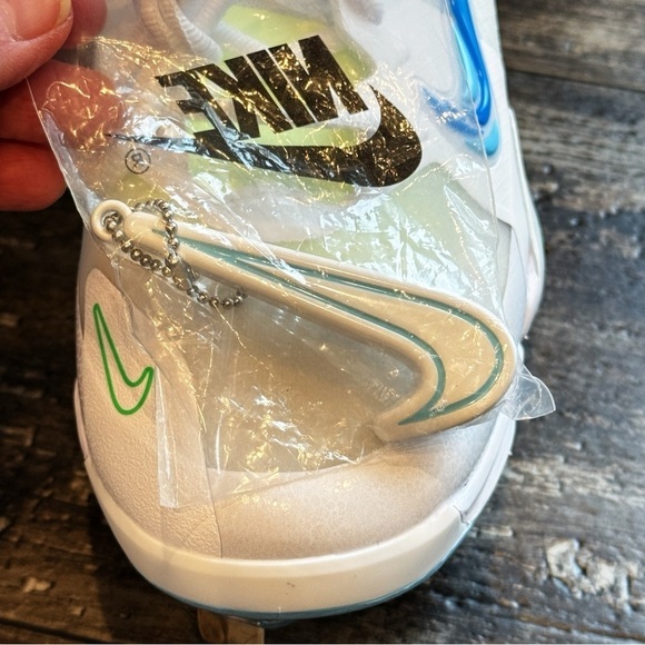 Nike Force Trout 9 Pro Cleats White Volt Aquarius Blue Men Size 7 FQ7941-100 NEW - Picture 9 of 14